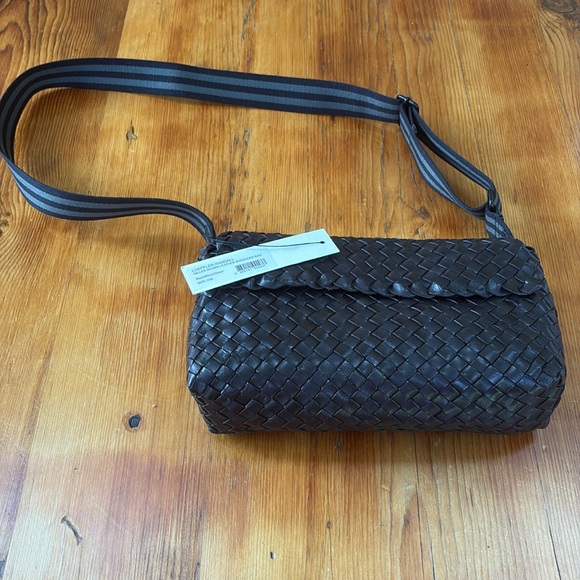 New Loeffler‎ Randall Miller Woven Shoulder Bag Anthropologie black New - Picture 9 of 10